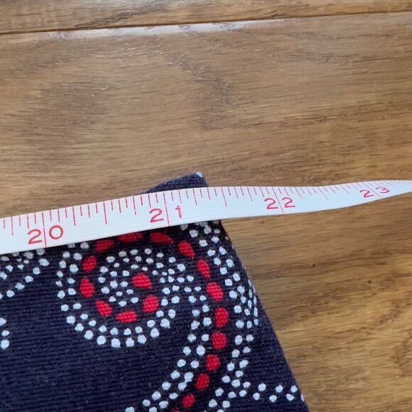 Talbots Woman Pencil Skirt Size 24W Navy Blue/Red/White Floral Print - Picture 4 of 12